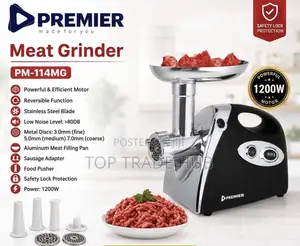 Premier PM-114MG Electric Meat Grinder/Mincer 1200W With Metal Discs