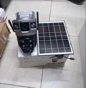 Dual Lens 4G Solar Security Camera – AI Human Detection Color Night