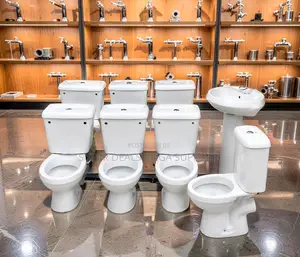 Premium White Ceramic Toilet Suite Modern Bathroom Collection Display