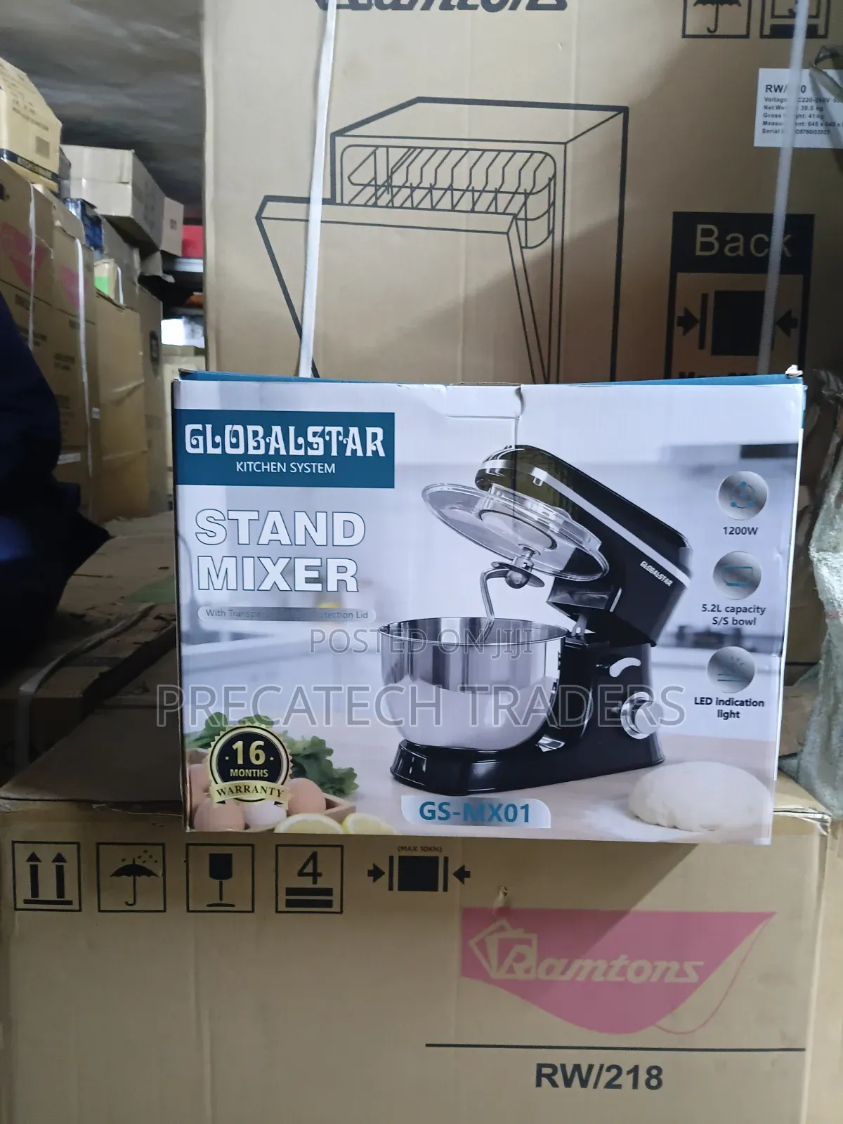 Globalstar Heavy Duty Stand Mixer 1200W Baking Mixer