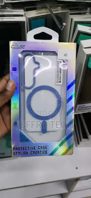 Samsung Galaxy A55 Case- Blue With a Clear Back