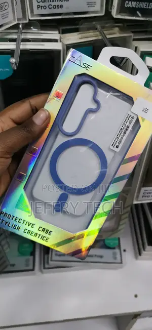 Samsung Galaxy A55 Case- Blue With a Clear Back