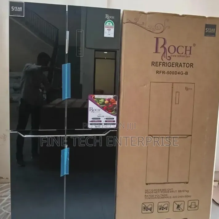 Roch 421 Litres GLASS FOUR DOOR Refrigerator