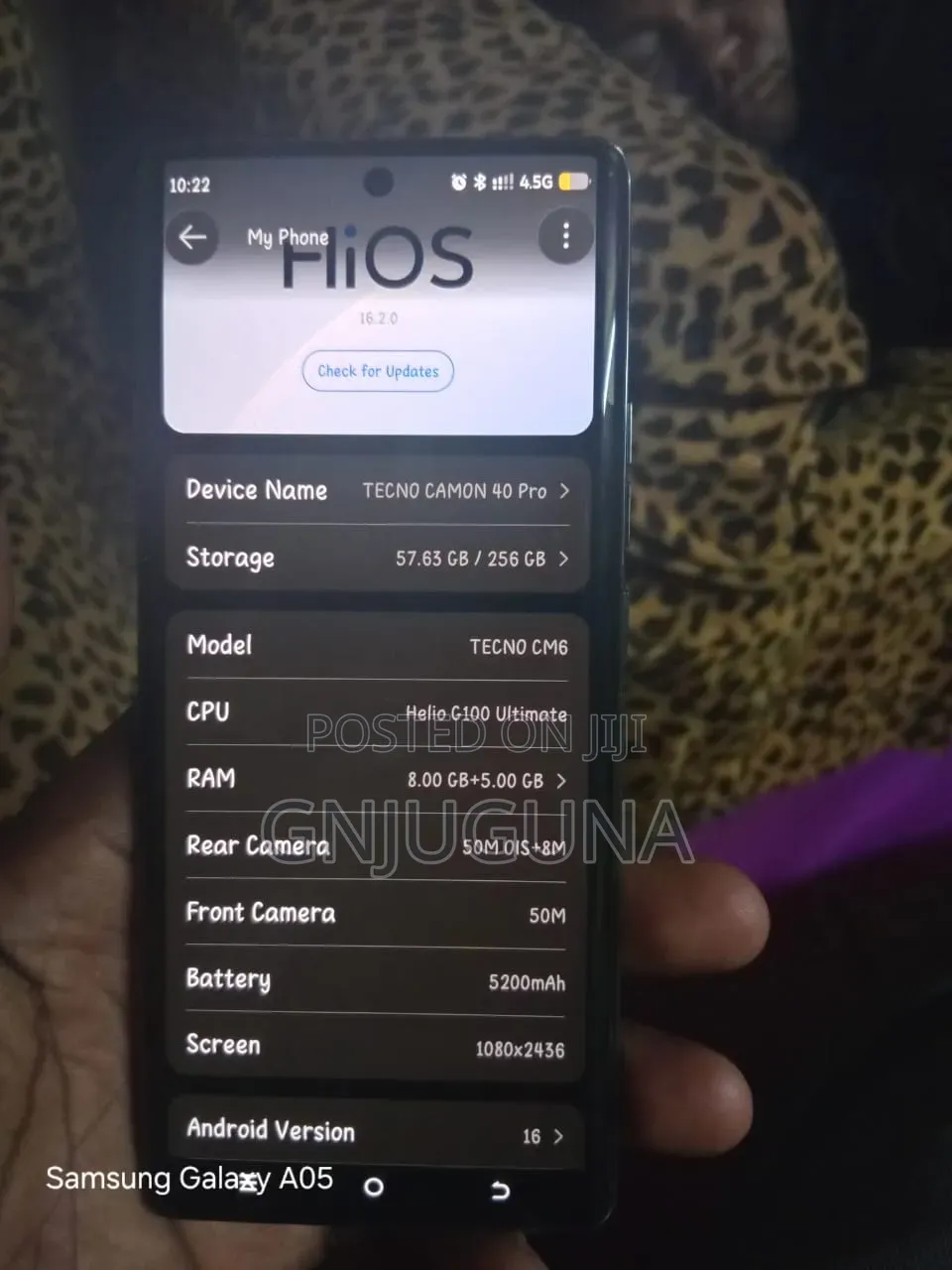 Tecno Camon 40 256 GB Blue