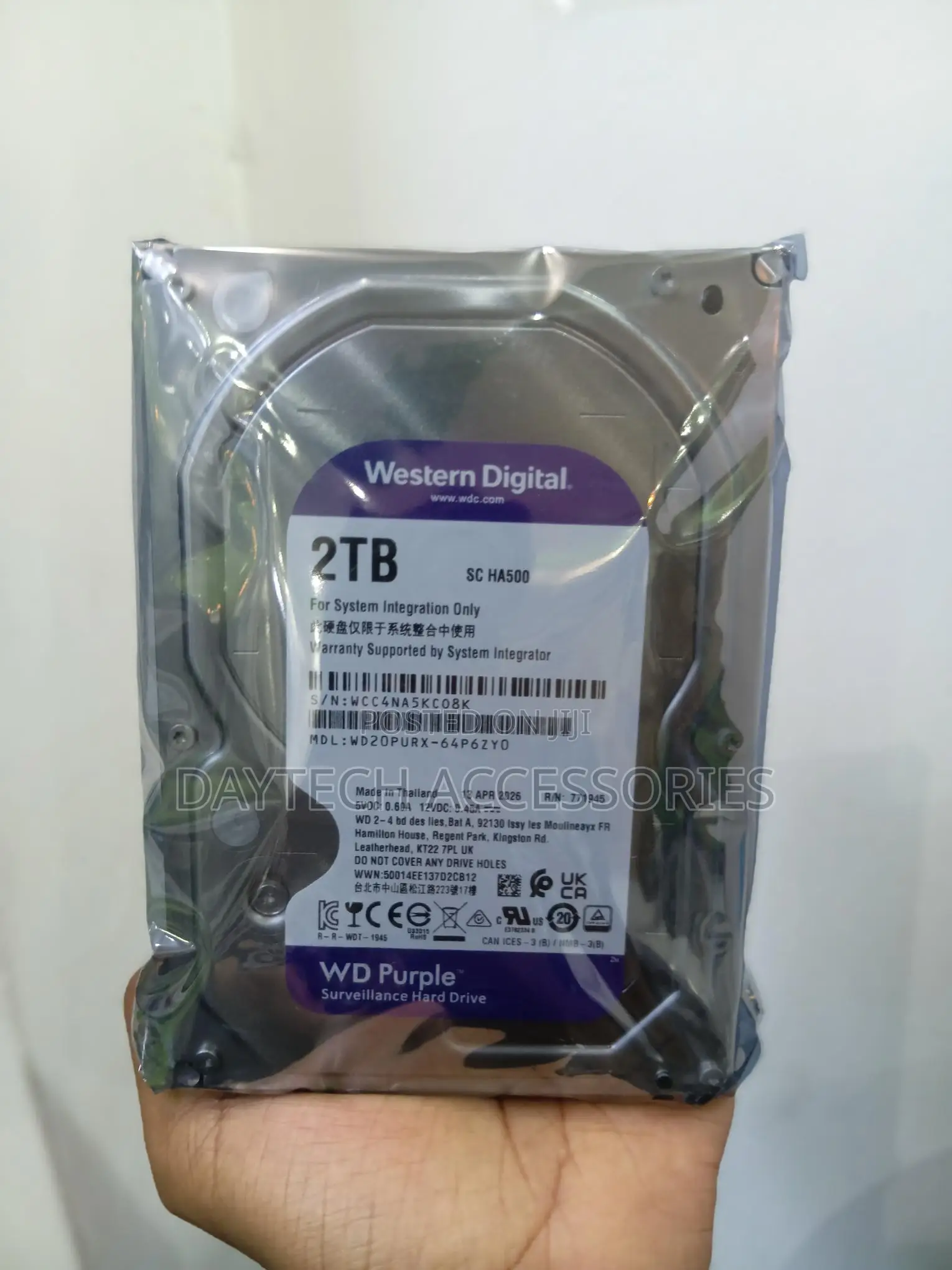 WD Surveillance 2 TB Hard Disk