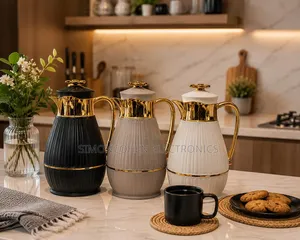 1L Vacuum Flask With Golden Handle