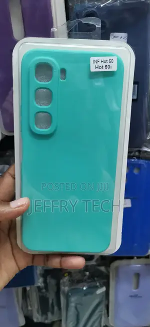 Infinix Hot 60i Light Blue/Teal Liquid Silicone Protective Phone Case