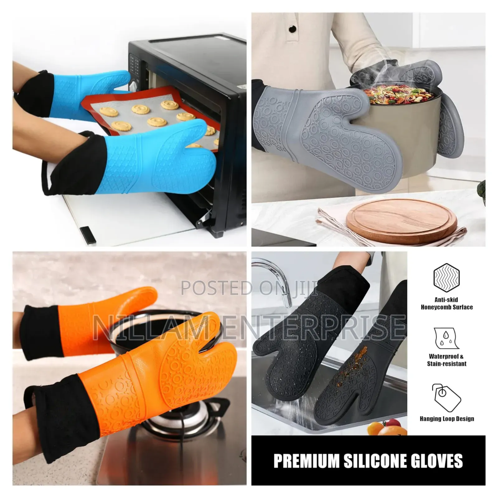 A Pair of Silicone Oven Gloves