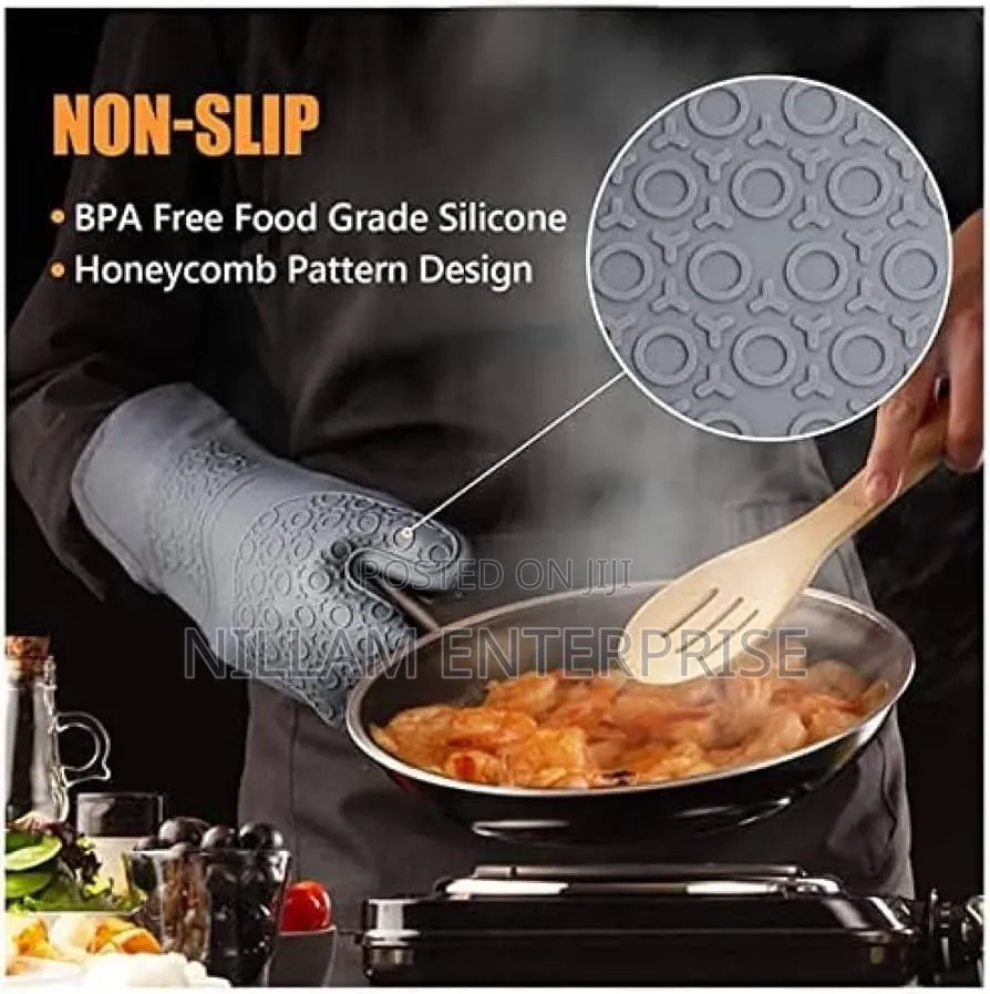 A Pair of Silicone Oven Gloves