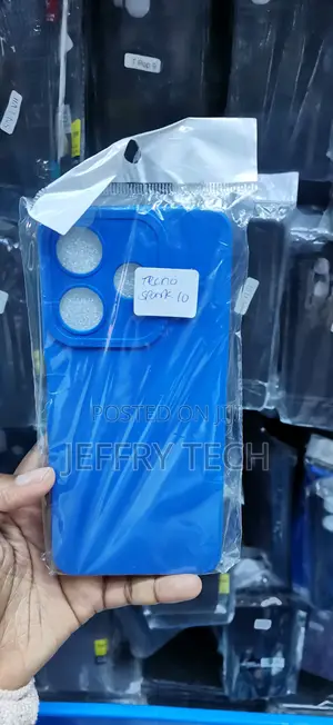 Tecno Spark 10 Matte Royal Blue Liquid Silicone Phone Case