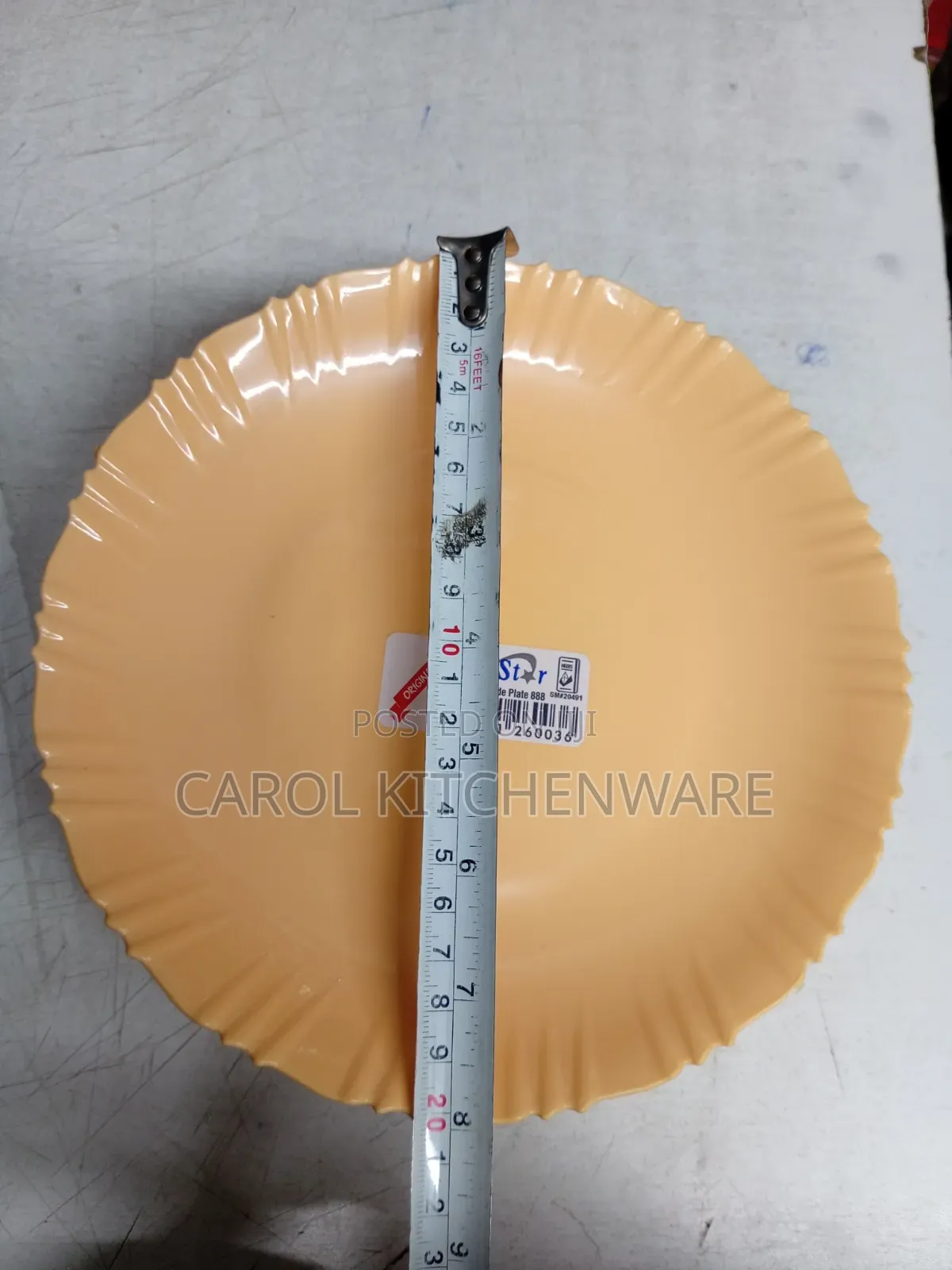 12 PC Plastic Side Plate / 20 Cm Plastic No Plate
