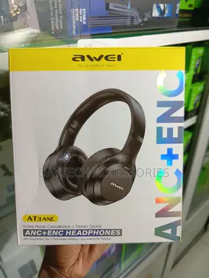 Awei AT3 ANC Bluetooth Headphone - Black