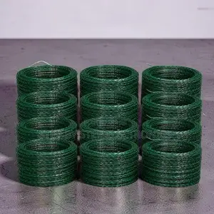 Green 100mm,200mm, 450mm 6m /8m/10m Length Barbed Razor Wire