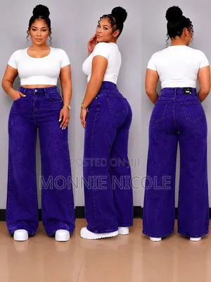 Fnochy Women Flare Jeans High Waisted Wide Leg Baggy Jeans