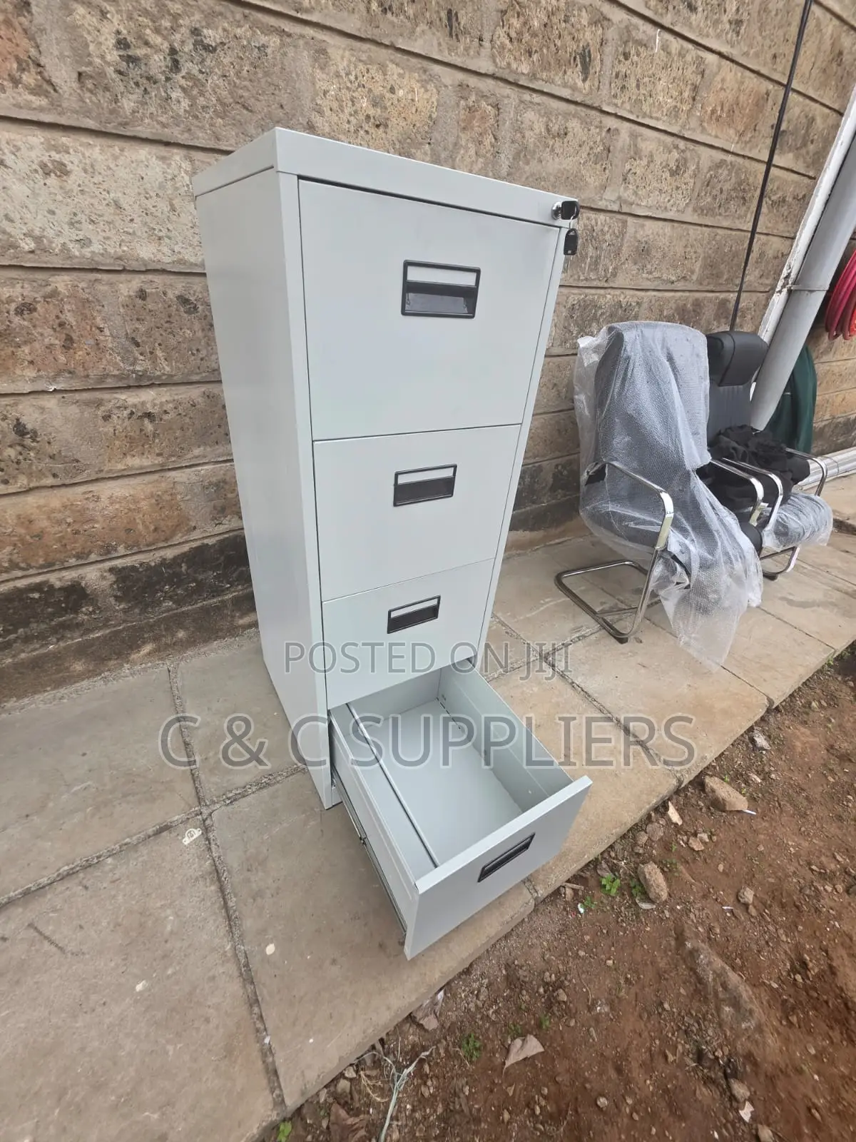 Lockable 4-Drawer File Cabinet.