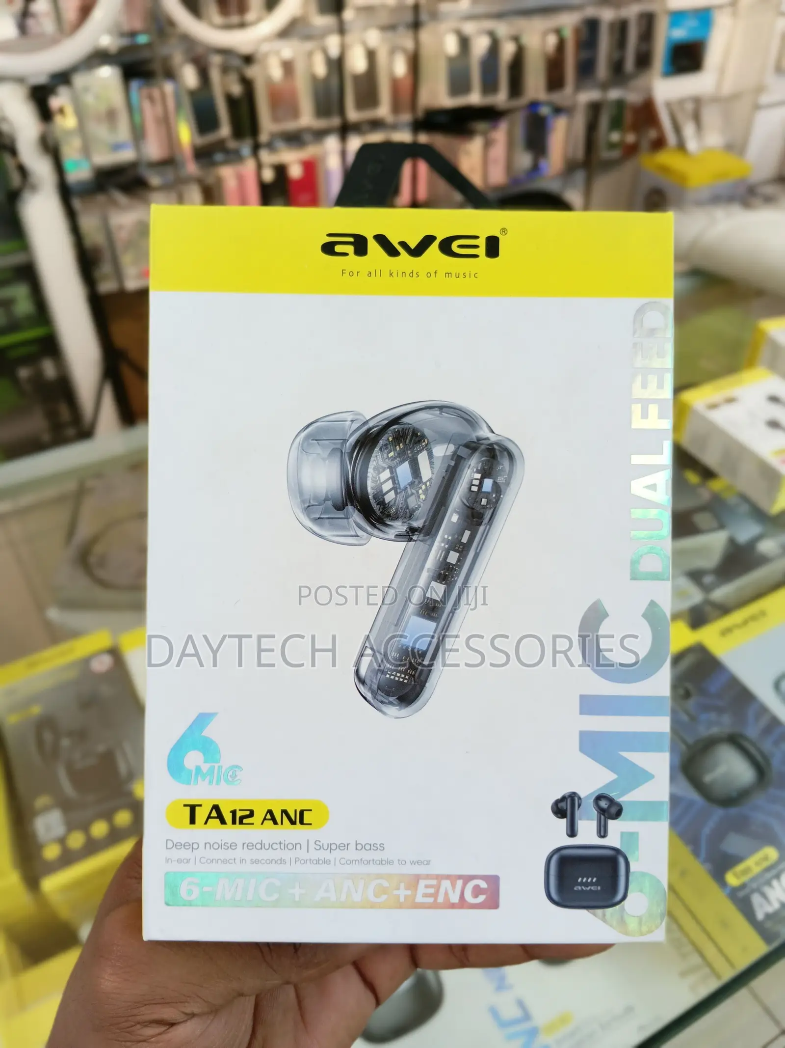 Awei TA12 ANC TWS Bluetooth Earbuds.