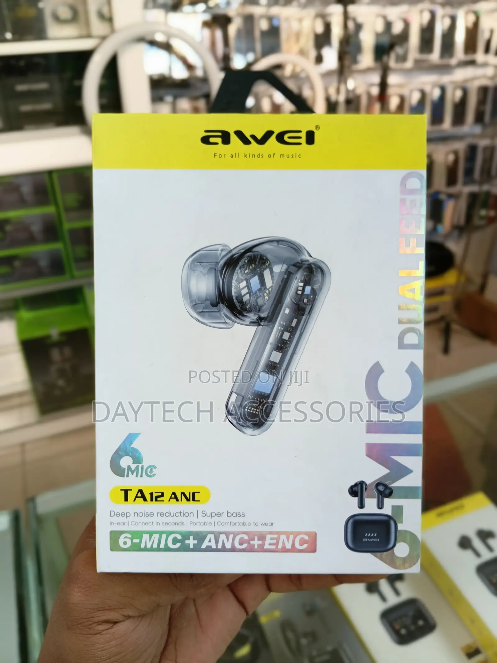 Awei TA12 ANC TWS Bluetooth Earbuds.