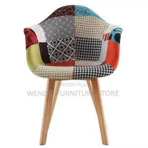 Dining Seat : Eames-Style Arm Rest Patchwork Chair