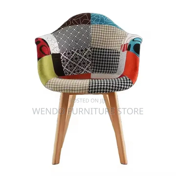Dining Seat : Eames-Style Arm Rest Patchwork Chair