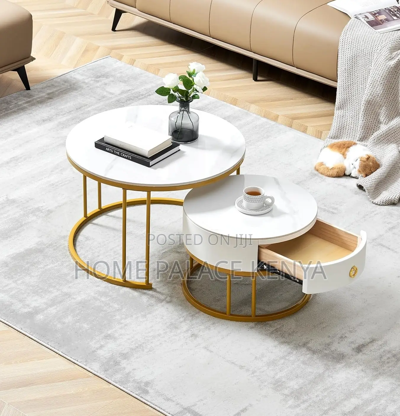 Coffee Table: Generic Twin Coffee Table With Storage Drawer