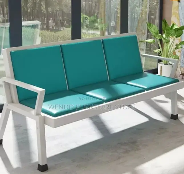 Office Bench : 3-Seater Heavy-Duty Office Reception Bench