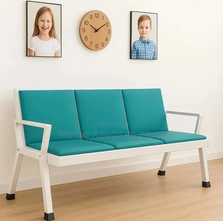 Office Bench : 3-Seater Heavy-Duty Office Reception Bench