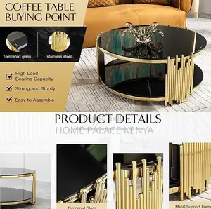 Coffee Table: Designer Gold Frame Tea Table
