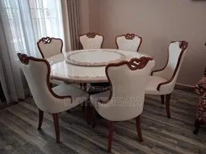 Marble Top Round Dining Table