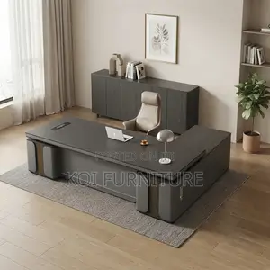 Office Desk; 2.4 Meters Executive Office Desk in L Shaped Figure