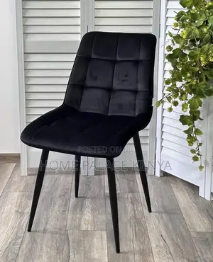 Dining Chair: Chicago Black Velvet Dining Chair