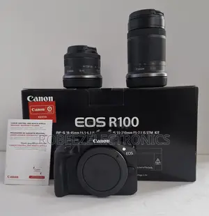 Canon EOS R100 Mirrorless Camera With 18-45mm and 55-210mm Lens Kit