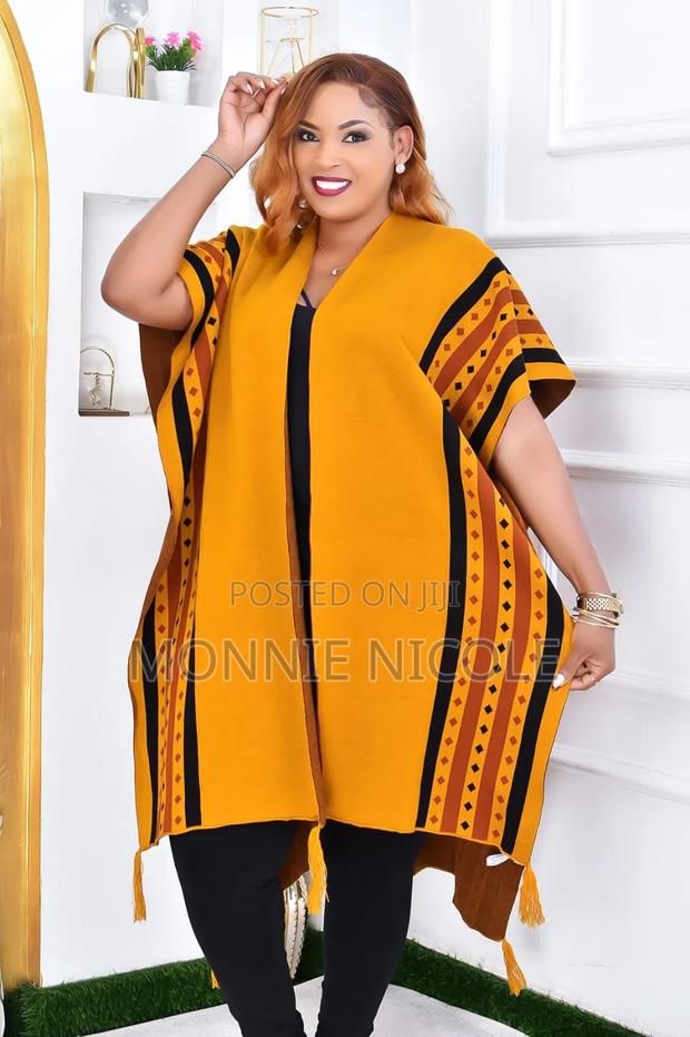 Casual Winter Patterned Poncho /Shawls - thumbnail 2