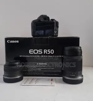 Canon EOS R50 Mirrorless Camera With 18-45mm and 55-210mm Lenses