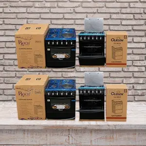 Glass Lid 4 Gas 3 Gas Burners +1 Electric Free Standing Cooker