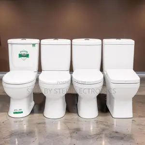 Premium White Ceramic Toilet Suite Modern Bathroom Collection Display