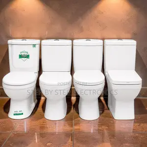 Elegant White Ceramic Toilet Bowl Set Contemporary Bathroom Collection