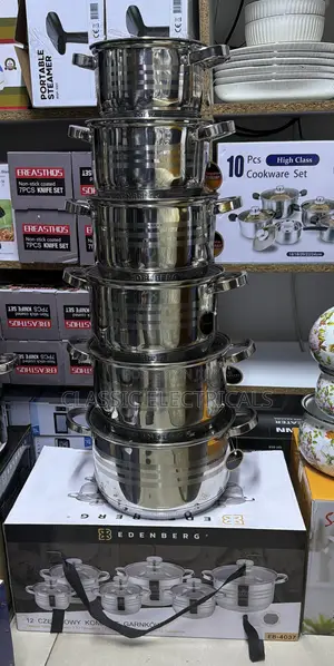 12 PCS Edenberg Stainless Steel Cookware Set