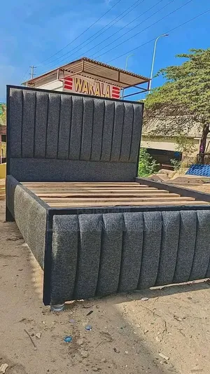 Grey Upholstered Bed ( Chester Bed) 5*6