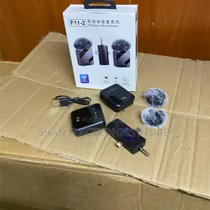 Dual Channel Content F11-2 Wireless Lavalier Mic Noise Cancellation