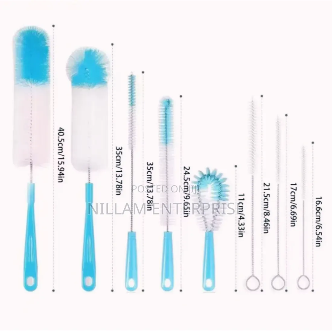 8pcs Straw Tea Stain Removal Brush Set*