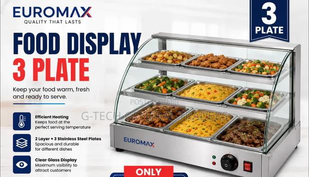 Euromax Imported Commercial Food Display 3 Plate