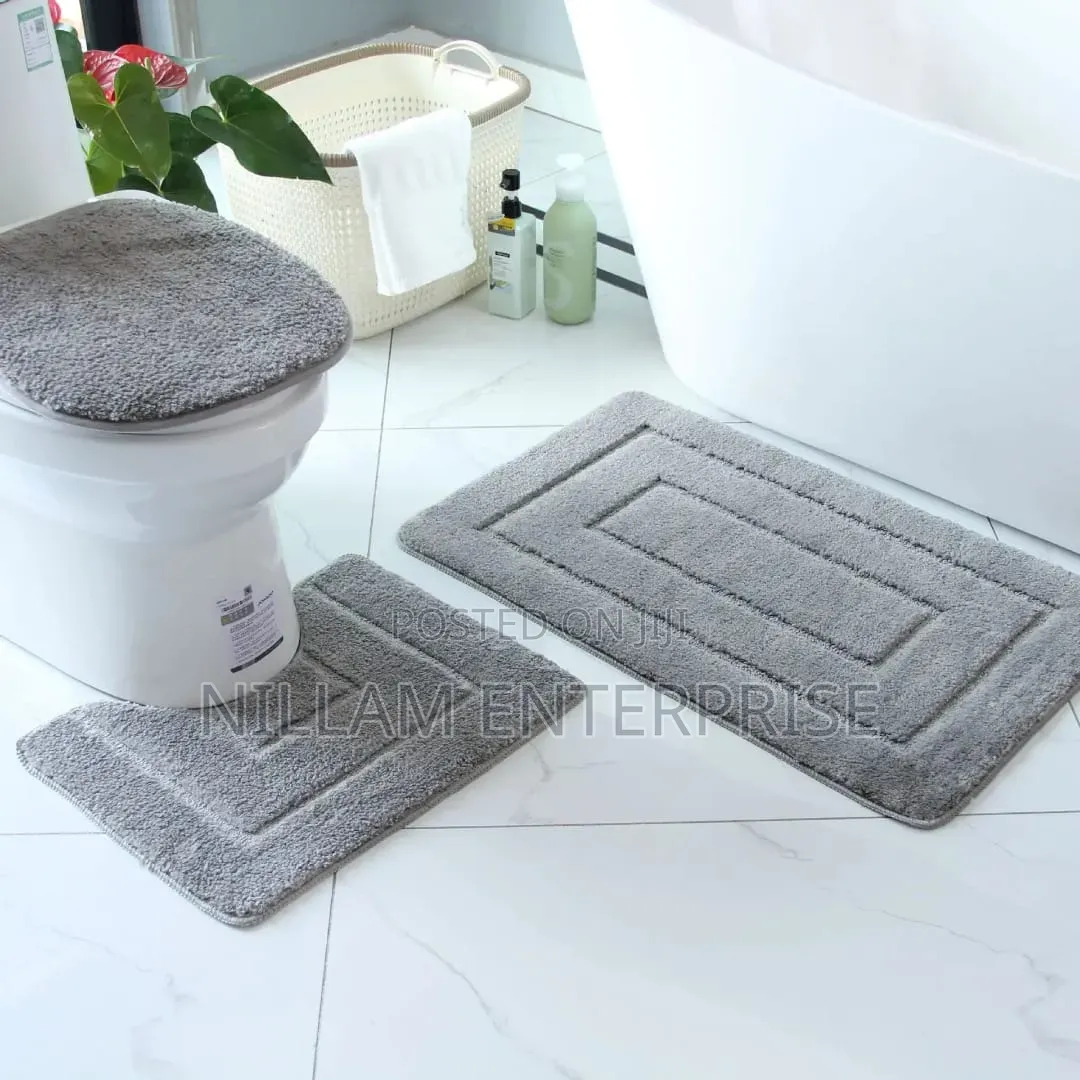 3pcs Bathroom Mats With Super Nonslip Underside