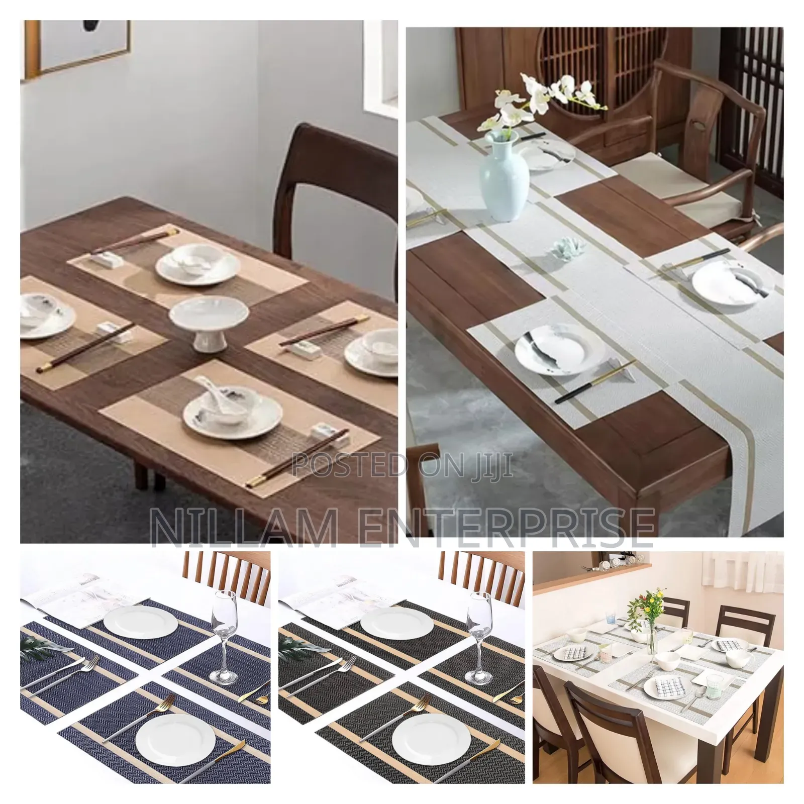 6pcs PVC Table Mats Plus One Table Runner* (30*180cm)