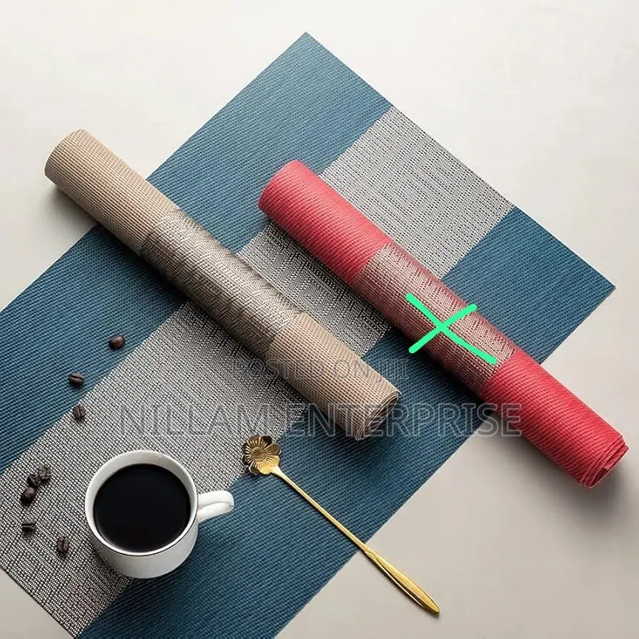 6pc New Pattern PVC Waterproof Place Mats