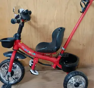 Red Kids Tricycle With Supporting Handle