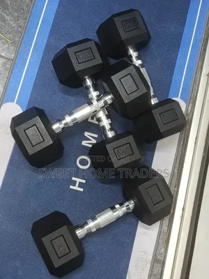 Single Hand 5kg Hexagon Dumbbells