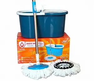 URK MAGIC-6 Spin Mop Bucket Set 360 Degree Microfiber