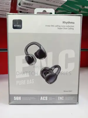WIWU Rhythmo Open-Ear Clip-on Wireless Earbuds Featuring 4-Mic ENC.