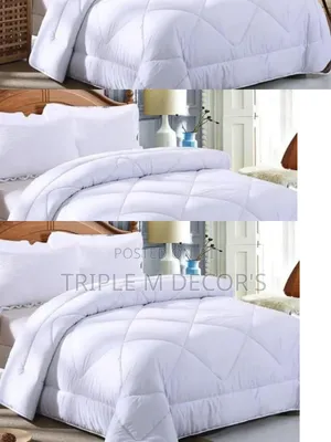 Premium White Striped 7 by 8 Quality Duvet Set