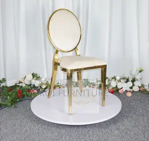 Home Chairs; Armless Leather Golden Home Events Chair